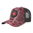 thumbnail image 1 of Yuanlong Unisex For Men And Women Trucker Hat Camo Maple Leaf Mesh Back Adjustable Baseball Hat Daily Outdoor Sports Hat, 1 of 4