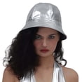 thumbnail image 1 of Yuanlong Unisex Gold Print Bucket Hat With Wide Brim Summer Sun Hat Solid Color Hip Hop Streetwear Headwear, 1 of 4