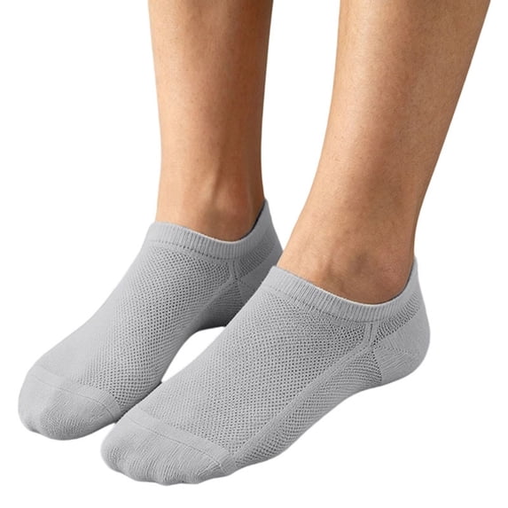Yuanlong Unisex Mesh No Show Socks 5 Pack Low Cut Lightweight Breathable Thin Comfort Plain Basic Socks