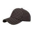 thumbnail image 1 of Yuanlong Unisex Plaid Baseball Cap Classic Grid Pattern Sun Hat Adjustable Winter Wind Blocking Casual Daily Travel Headwear, 1 of 5