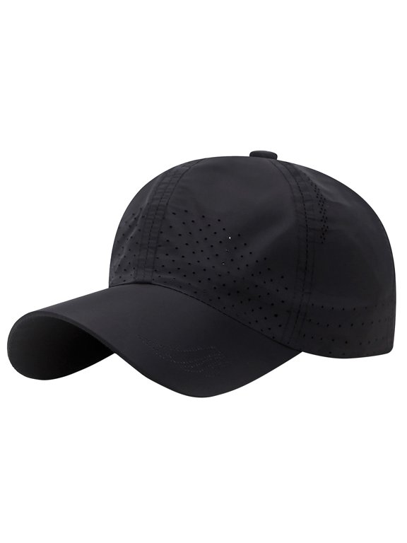 Unisex Plain Baseball Cap Breathable Eyelets Light Adjustable Sun Hats Minimal Casual Outdoor Stylish Sports Headwear