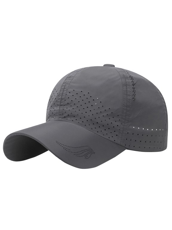 Unisex Plain Baseball Cap Breathable Eyelets Light Adjustable Sun Hats Minimal Casual Outdoor Stylish Sports Headwear
