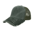 thumbnail image 1 of Yuanlong Unisex Ripped Baseball Cap Solid Color Distressed Summer Caps Mesh Adjustable Sport Streetwear Headwear, 1 of 4