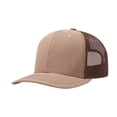 thumbnail image 1 of Yuanlong Unisex Trucker Hat Color Block Mesh Baseball Cap Trendy Dome Design Everyday Ponytail Hat, 1 of 3