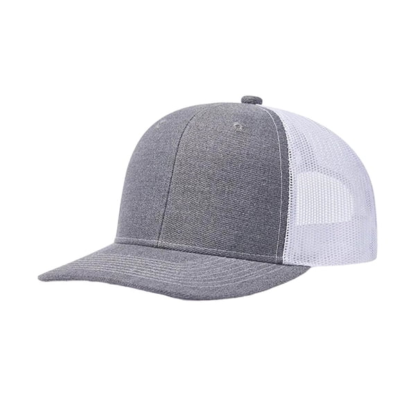 Yuanlong Unisex Trucker Hat Color Block Mesh Baseball Cap Trendy Dome Design Everyday Ponytail Hat