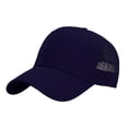 thumbnail image 1 of Yuanlong Unisex Trucker Hat Mesh Breathable Solid Color Ponytail Hat Structured Adjustable Baseball Cap, 1 of 3