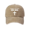 thumbnail image 1 of Yuanlong Unisex Washed Baseball Cap Embroidered Cross All-Season Cap Graphic Print Stylish Beach Vacation Headwear, 1 of 3