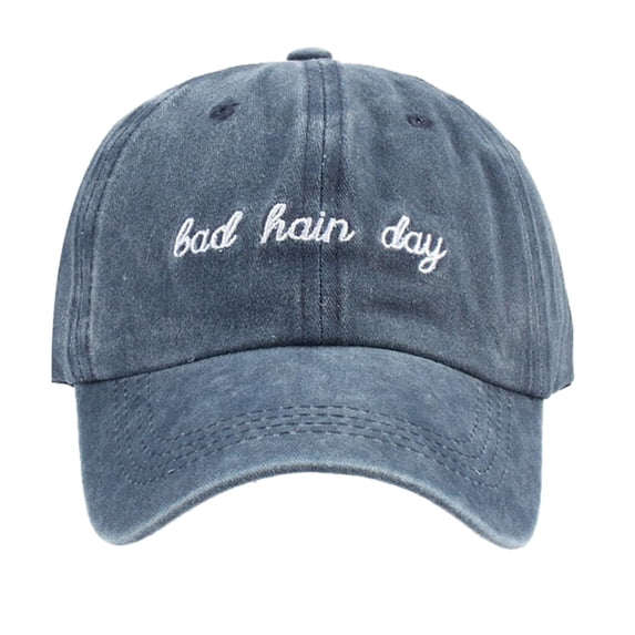 Yuanlong Unisex Washed Baseball Cap Letter Embroidered Cap Curved Brim Classic Outdoor Travel Sports Hat