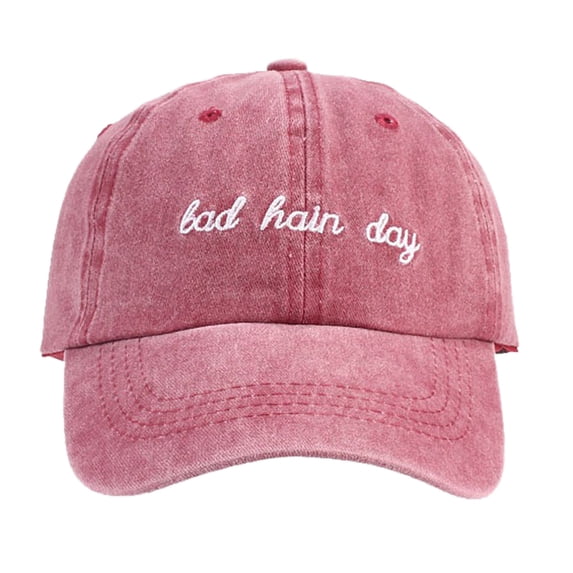 Yuanlong Unisex Washed Baseball Cap Letter Embroidered Cap Curved Brim Classic Outdoor Travel Sports Hat