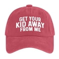 thumbnail image 1 of Yuanlong Unisex Washed Baseball Cap Letter Print Curved Brim Stylish Cap Classic Casual Outings Hat, 1 of 2