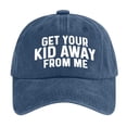 thumbnail image 1 of Yuanlong Unisex Washed Baseball Cap Letter Print Curved Brim Stylish Cap Classic Casual Outings Hat, 1 of 2