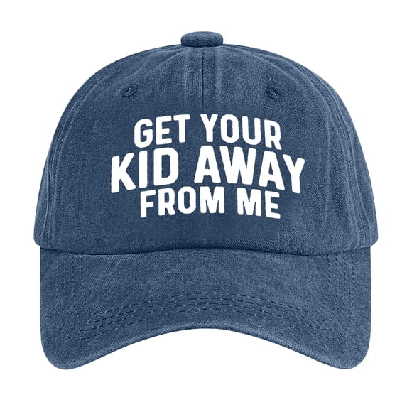 Yuanlong Unisex Washed Baseball Cap Letter Print Curved Brim Stylish Cap Classic Casual Outings Hat