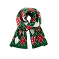 thumbnail image 1 of Yuanlong Winter Scarves Christmas Tree Snowflake Pattern Ribbed Knitted Shawls Wraps Holiday neckwear Soft Warmer Scarfs, 1 of 3