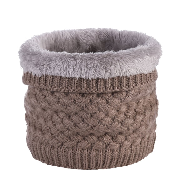Yuanlong Winter Scarves Double Layer Lined Thick Knit Warmer Neck Gaiter Unisex Outdoor Activities Soft Windproof Scarfs