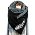 thumbnail image 1 of Yuanlong Winter Scarves Double-Layer Triangle Buckle Abstract Pattern Short Thickened Scarf Winter Versatile Neck Gaiter, 1 of 5
