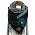 thumbnail image 1 of Yuanlong Winter Scarves Double-Layer Triangle Buckle Abstract Pattern Short Thickened Scarf Winter Versatile Neck Gaiter, 1 of 5