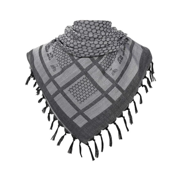 Yuanlong Winter Scarves Double-Layer With Fringed Triangle Plaid Cotton Scarf Outdoor Casual Warm Shawls Wraps One Size