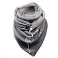 thumbnail image 1 of Yuanlong Winter Scarves Double Spliced Triangle Buckle Dandelion Print High Neck Short Scarf Winter Warmth Thick Neckwear, 1 of 4