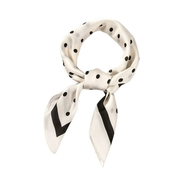 Yuanlong Winter Scarves Ladies Retro Polka Dots Square Bow Cross Triangular Chiffon Scarf Soft False Collar Neck Guard