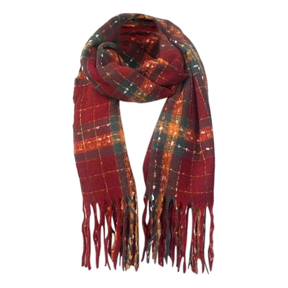 Yuanlong Winter Scarves Oversized Classic Plaid Knitted Tassel Shawls Wraps Ourdoor Warm Fashion Neckwear Lady Soft Scarf