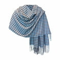 thumbnail image 1 of Yuanlong Winter Scarves Oversized Lightweight Tartan Wrap Shawl With Tassel Autumn Outdoor Elegant Ladies Capes Scarfs, 1 of 3