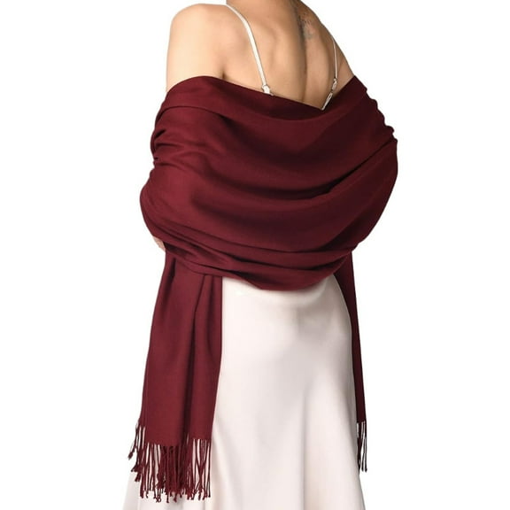 Yuanlong Winter Scarves Oversized Solid Color Thick Shawls Wraps With Tassel Autumn Casual Capes Ladies Warm Soft Scarfs