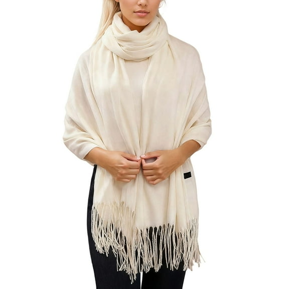 Yuanlong Winter Scarves Oversized Solid Color Thick Shawls Wraps With Tassel Autumn Casual Capes Ladies Warm Soft Scarfs