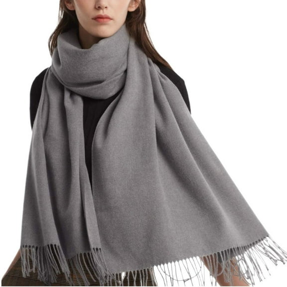 Yuanlong Winter Scarves Oversized Solid Color Thick Shawls Wraps With Tassel Autumn Casual Capes Ladies Warm Soft Scarfs