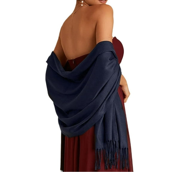 Yuanlong Winter Scarves Oversized Solid Color Thick Shawls Wraps With Tassel Autumn Casual Capes Ladies Warm Soft Scarfs