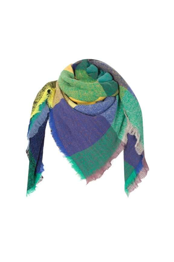 Winter Scarves Poncho Open Front Boho Plaid Blanket Shawl And Wrap Winter Fashion Neckwear Lady Soft Cape Scarf