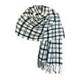 thumbnail image 1 of Yuanlong Winter Scarves Unisex Classic Checkered Long Warmth Shawls Wraps With Tassels Comfortable Neckwear Soft Scarfs, 1 of 3