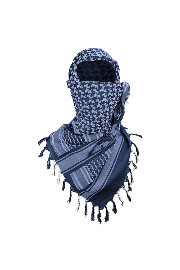 Winter Scarves Unisex Double-Layer With Fringed Triangle Hooded Scarf Outdoor Windproof Shawls Wraps One Size