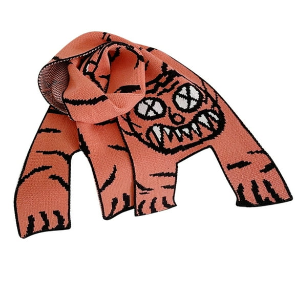 Yuanlong Winter Scarves Womens Cute Animal Cartoon Pattern Long Knitted Shawls Wraps Fashion Soft Capes Scarf One Size
