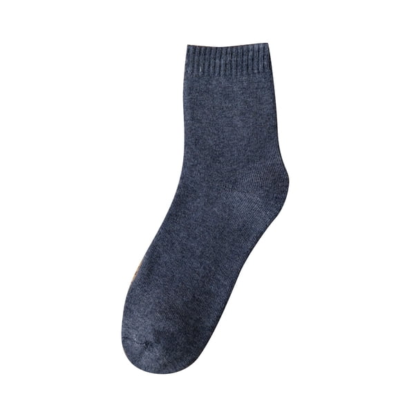 Yuanlong Women Crew Socks Solid Color Thick Velvet Warm Mid Crew Socks Stretchy Short Footwear For Fall Winter