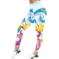 thumbnail image 1 of Yuanlong Women Pants Fashion High Waist Colorful Printed Leggings Long Pant Daily Workout Slim Stretchy Sports Yoga Pants, 1 of 4