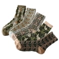 thumbnail image 1 of Yuanlong Women's 3D Embossed Jacquard Crew Socks Spring And Autumn Socks Soft Trendy Holiday Casual Hosiery, 1 of 3