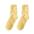 thumbnail image 1 of Yuanlong Women's Above-Ankle Socks Fruit Print Fuzzy Coral Floor Socks Soft Thermal Warm Holiday Hosiery, 1 of 3