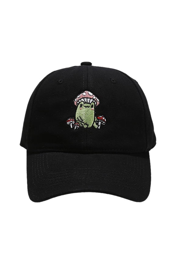 Women's Baseball Cap Cute Cartoon Frog Embroidered Summer Sun Hat Outdoor Sports And Daily Wear Headwear