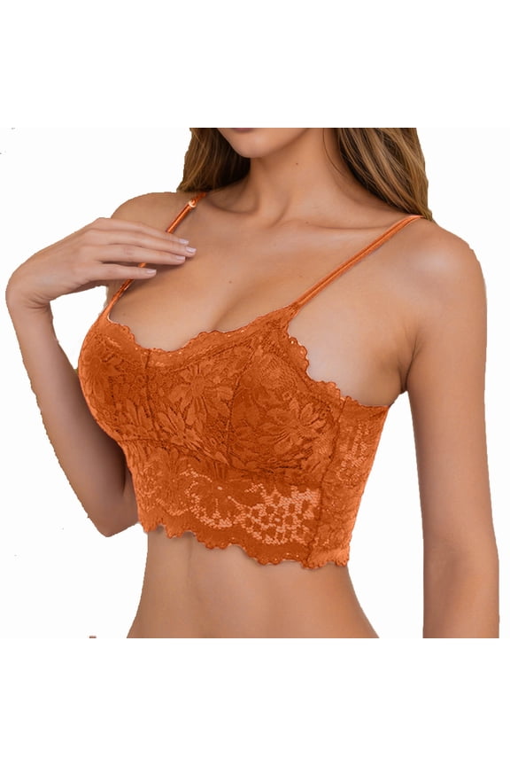 Women's Bras Push Up Lace Spaghetti Straps Base Layer Bra Full Coverage Comfort Soft Supportive Everyday Wear Bras