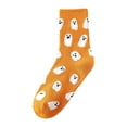 thumbnail image 1 of Yuanlong Women's Crew Socks Ghost Printed Spring And Summer Socks Soft Breathable Trendy Holiday Hosiery, 1 of 7