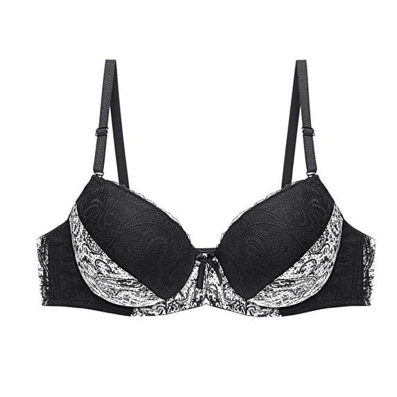 Yuanlong Women's Lace Bras Push Up Adjustable Spaghetti Straps Underwire Supportive Bra Full Coverage Everyday Day Bras