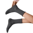thumbnail image 1 of Yuanlong Women's Ruffle Edge Crew Socks Sweat Absorbent Polka Dot Slouchy Autumn And Winter Socks Holiday Hosiery, 1 of 4