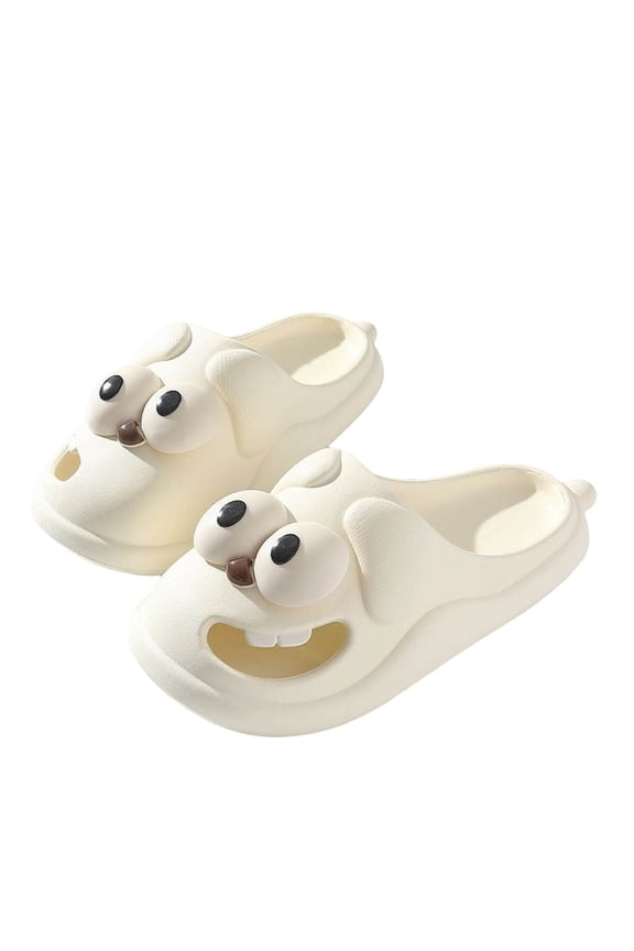 Women's Slippers Cartoon Animal Open Toe EVA Scuff Slippers Soft Platform Non Indoor Outdoor Casual House Slides