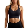 thumbnail image 1 of Yuanlong Women's Sports Bras Crisscross Back Seamless Wireless Yoga Bra Soft Stretchy Supportive Lift Running Workout Bra, 1 of 5