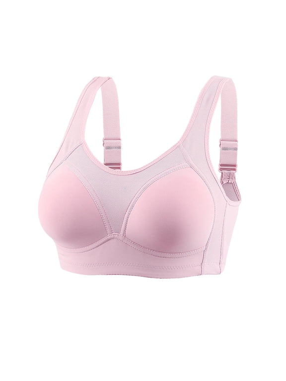 Women's Sports Bras Mesh Underwire Padded Yoga Bra Full Coverage Adjustable Straps Fitness Running Jogging Bras