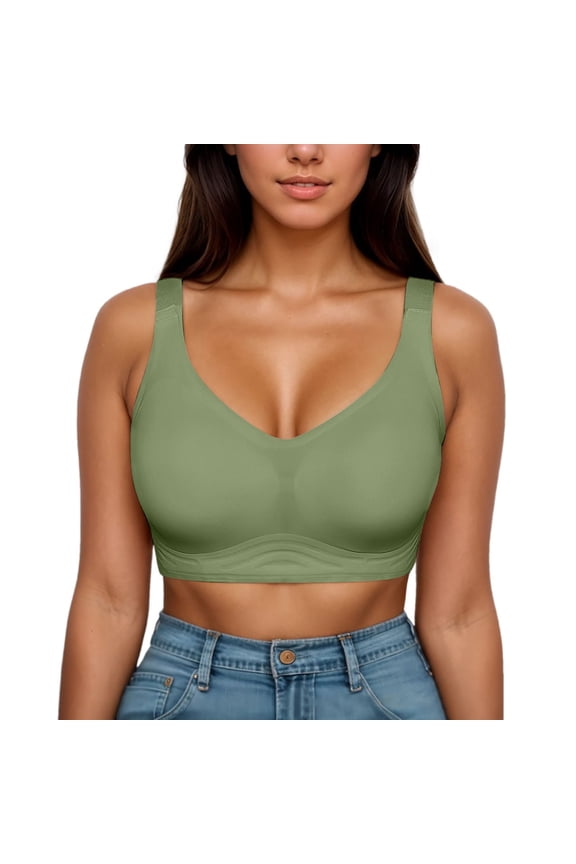 Women's T-Shirt Bras Support Seamless Full Coverage Bra Wireless Minimalist Lightly Lined Basic Daily Wear Bras