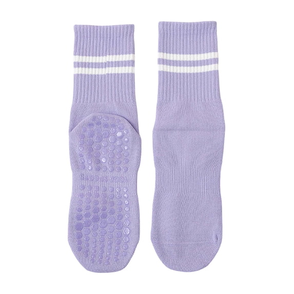 Yuanlong Women's Yoga Crew Socks Striped Non- All-Season Socks Soft Breathable Classic Minimalist Athletic Hosiery