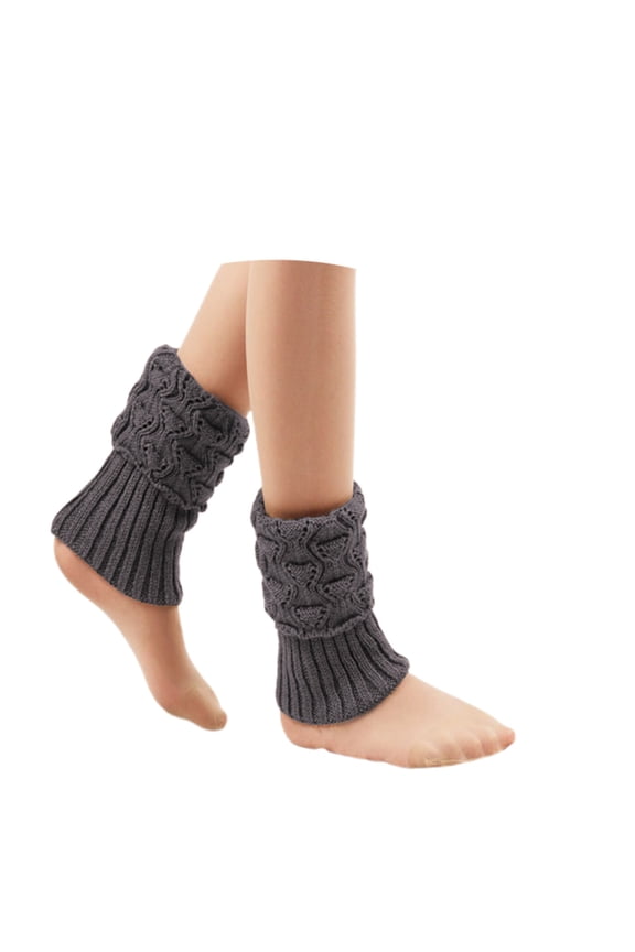 Womens Ankle Leg Warmers Solid Cable Knit Stretchy Stirrup Socks Streetwear Fashion Spring Wear Comfortable Socks