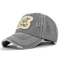 thumbnail image 1 of Yuanlong Womens Baseball Cap Cancer Awareness Ribbon Print Distressed Washed Ripped Dad Hat Outdoor Headwear, 1 of 3