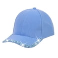 thumbnail image 1 of Yuanlong Womens Baseball Cap Rhinestone Decor Versatile Sun Hat Summer Casual Trendy Headwear, 1 of 6